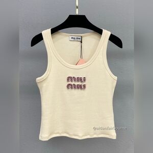 Miu Miu Cream Tank Top